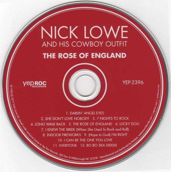 Nick Lowe And His Cowboy Outfit - The Rose Of England (CD) | Mint (M) Mint (M)-