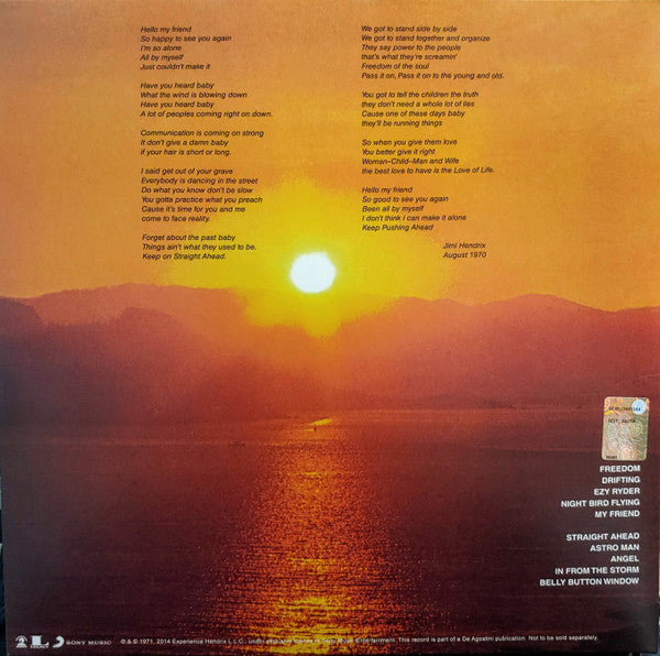 Jimi Hendrix - The Cry Of Love (180G VINYL - IMPORT) | Mint (M) Mint (M)-