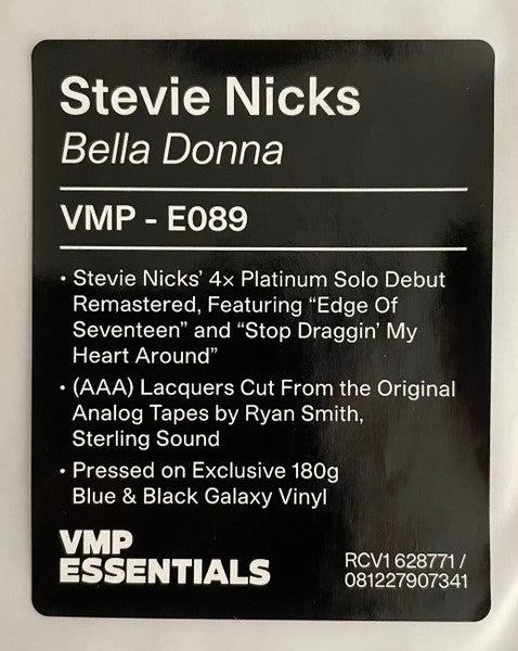 Bella Donna (BLUE VINYL - VMP) | Mint (M) Mint (M)-