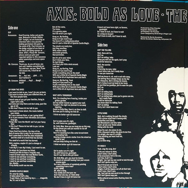 The Jimi Hendrix Experience - Axis: Bold As Love (UHQR 2xVINYL BOX SET / 45RPM) |-