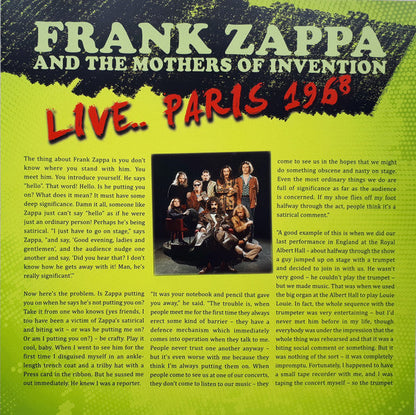 Frank Zappa - Live.. Paris 1968 | Mint (M) Mint (M)-