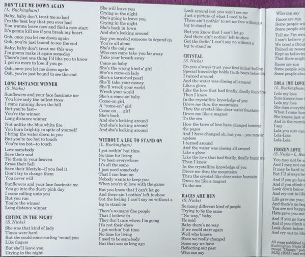 Buckingham Nicks - Buckingham Nicks (UNOFFICIAL VINYL) |-