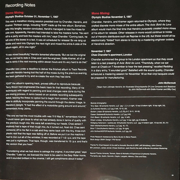 The Jimi Hendrix Experience - Axis: Bold As Love (UHQR 2xVINYL BOX SET / 45RPM) |-