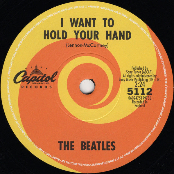 The Beatles - I Want To Hold Your Hand / I Saw Her Standing There (7" VINYL)(RSD BLACK FRIDAY) | Mint (M) Mint (M)-