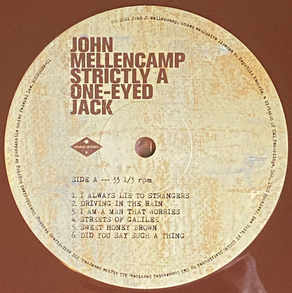 John Cougar Mellencamp - Strictly A One-Eyed Jack (BROWN VINYL) | Mint (M) Mint (M)-