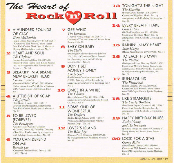 The Heart Of Rock 'N' Roll - 1960-1961 Take Three *CD* | Mint (M) Mint (M)-