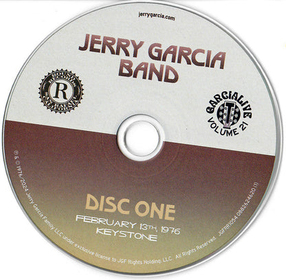 The Jerry Garcia Band - Garcia Live Volume 21 (February 13th, 1976 Keystone, Berkeley CA) *CD* | Mint (M) Mint (M)-