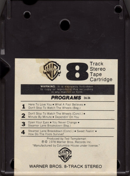 Minute By Minute (8-TRACK TAPE) | Mint (M) Near Mint (NM)-