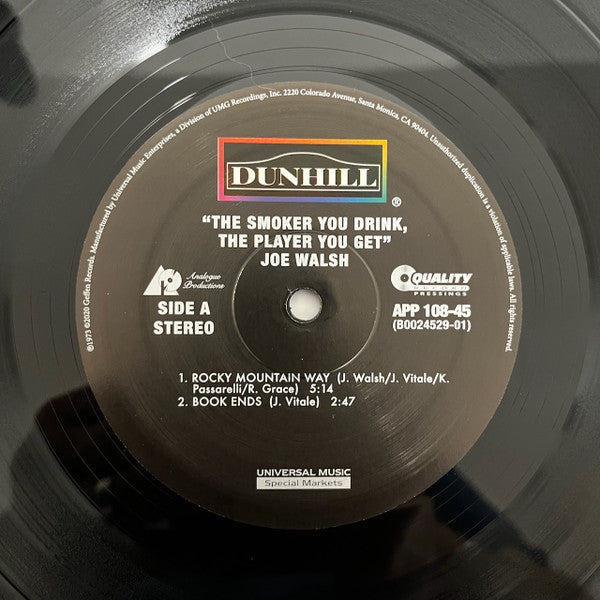 Joe Walsh - The Smoker You Drink, The Player You Get | Mint (M) Mint (M)-