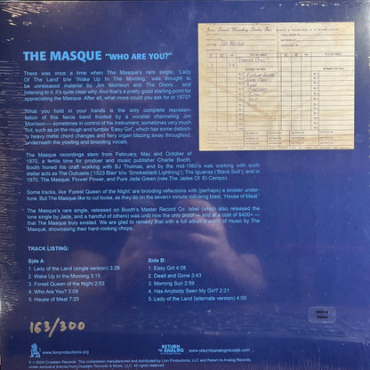 The Masque (2) - Who Are You? (VINYL)*DISCOUNTED* |-