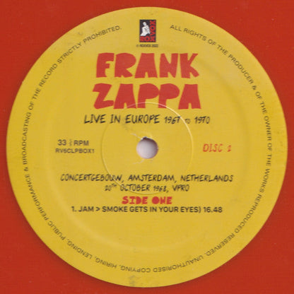 Frank Zappa - Live In Europe 1967 To 1970 (6XLP BOX* | Mint (M) Mint (M)-