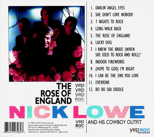 Nick Lowe And His Cowboy Outfit - The Rose Of England (CD) | Mint (M) Mint (M)-
