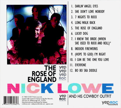 Nick Lowe And His Cowboy Outfit - The Rose Of England (CD) | Mint (M) Mint (M)-