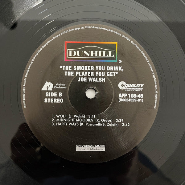 Joe Walsh - The Smoker You Drink, The Player You Get | Mint (M) Mint (M)-