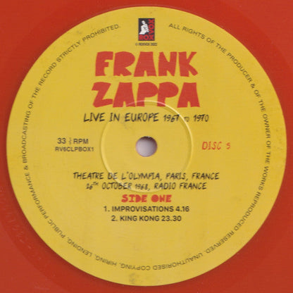 Frank Zappa - Live In Europe 1967 To 1970 (6XLP BOX* | Mint (M) Mint (M)-