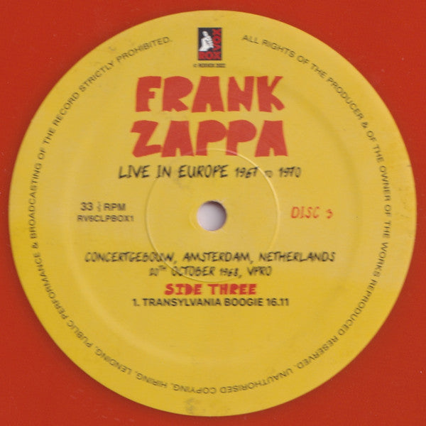 Frank Zappa - Live In Europe 1967 To 1970 (6XLP BOX* | Mint (M) Mint (M)-