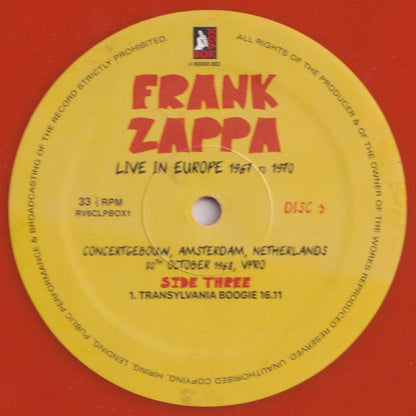 Frank Zappa - Live In Europe 1967 To 1970 (6XLP BOX* | Mint (M) Mint (M)-