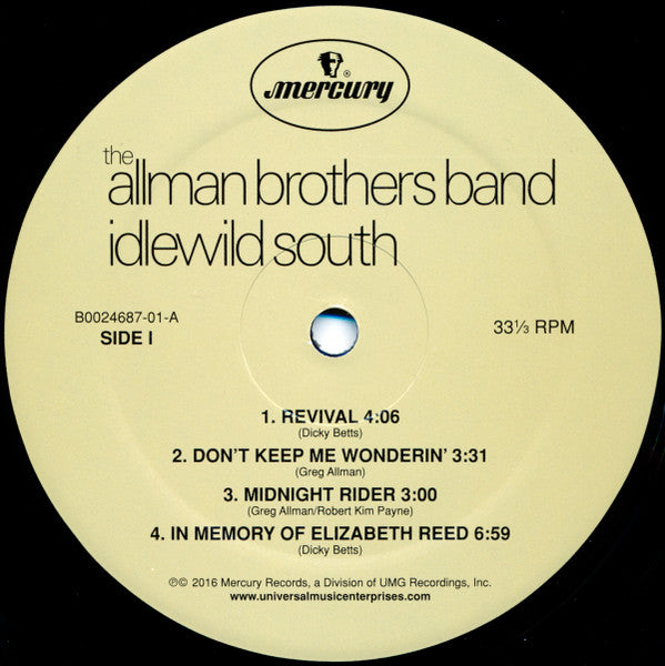 The Allman Brothers Band - Idlewild South (VINYL) | Mint (M) Mint (M)-