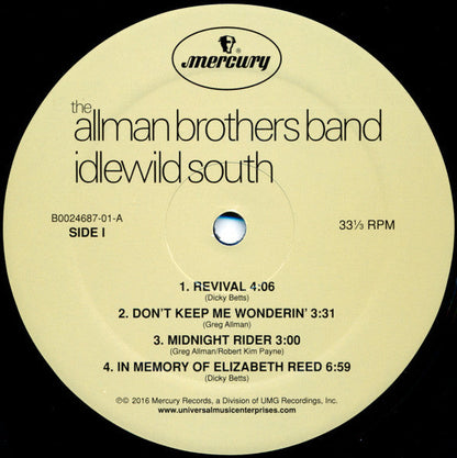 The Allman Brothers Band - Idlewild South (VINYL) | Mint (M) Mint (M)-