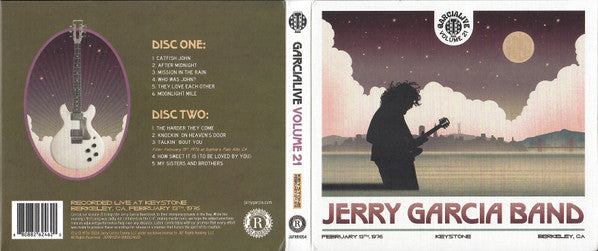 The Jerry Garcia Band - Garcia Live Volume 21 (February 13th, 1976 Keystone, Berkeley CA) *CD* | Mint (M) Mint (M)-