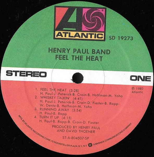 Henry Paul Band - Feel The Heat (VINYL) | Mint (M) Near Mint (NM)-