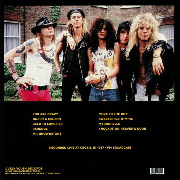 Guns N' Roses - Acoustic At Cbgb's, 1987 - Fm Broadcast (UNOFFICIAL VINYL) | Mint (M) Mint (M)-