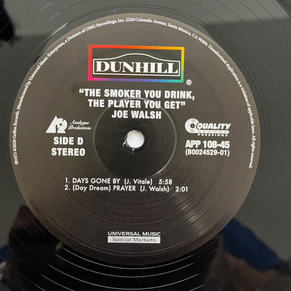 Joe Walsh - The Smoker You Drink, The Player You Get | Mint (M) Mint (M)-