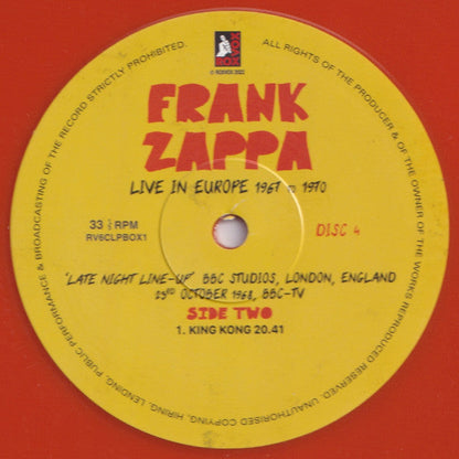 Frank Zappa - Live In Europe 1967 To 1970 (6XLP BOX* | Mint (M) Mint (M)-