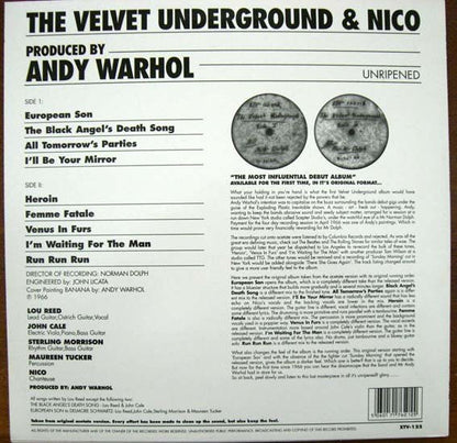 The Velvet Underground - Unripened (VINYL LP UNO) | NEW-
