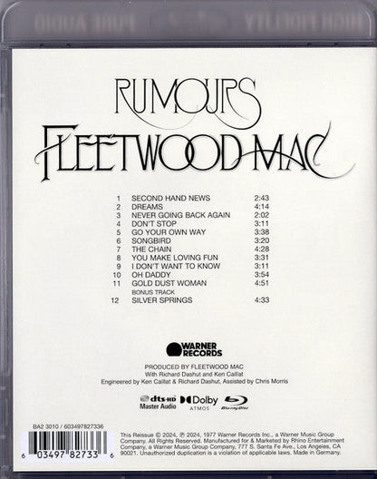 Fleetwood Mac - Rumours (BLU-RAY DISC) |-