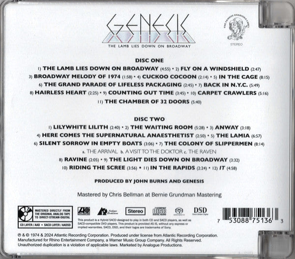 Genesis - The Lamb Lies Down On Broadway (SACD) | Mint (M) Mint (M)-