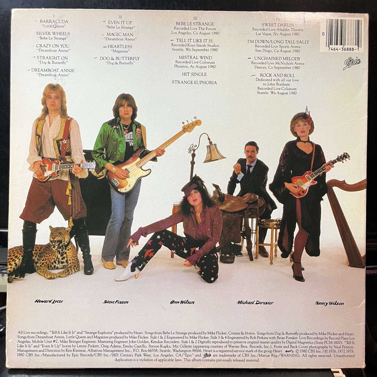 Heart - Greatest Hits / Live (VINYL 2xLP EPIC KE2 36888 1980) | USED Excellent+ (EX+)--