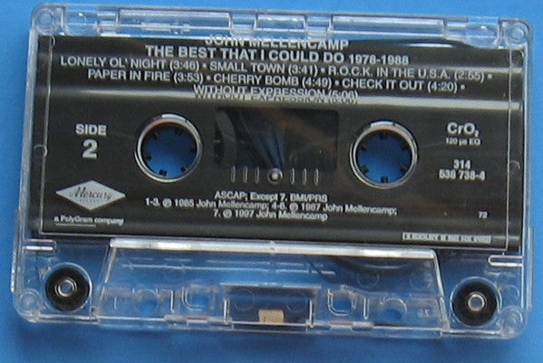 John Cougar Mellencamp - The Best That I Could Do (1978-1988) (CASSETTE) | Excellent+ (EX+) Excellent (EX)--