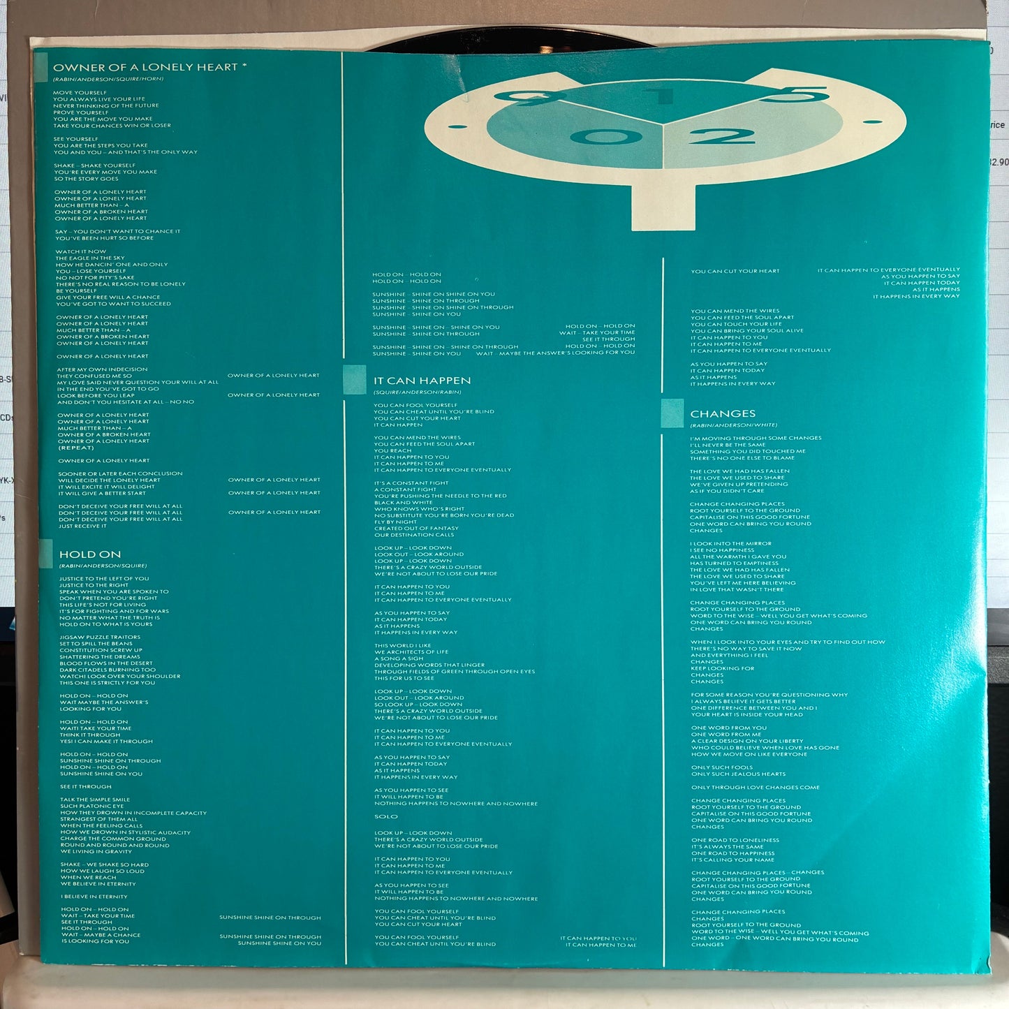 Yes - 90125 (VINYL) | Excellent+ (EX+) Excellent (EX)--