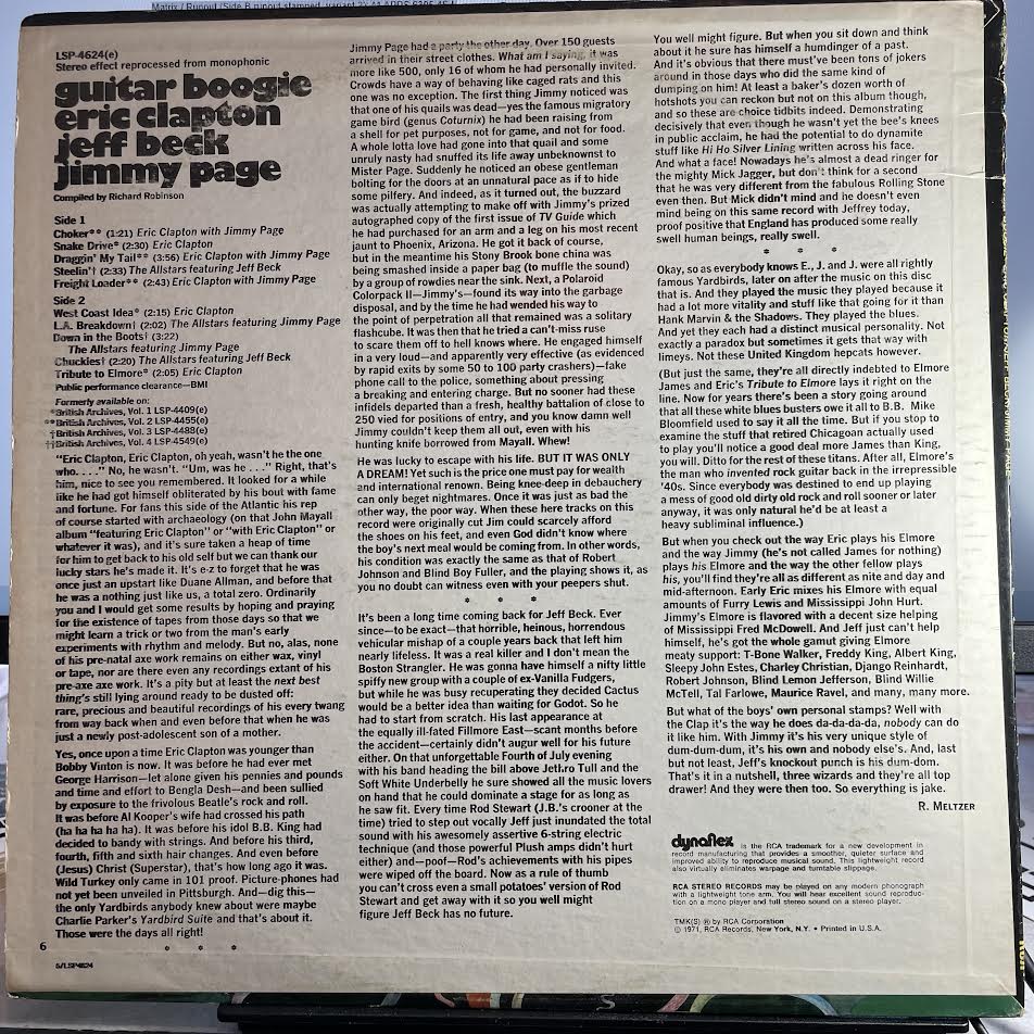 Eric Clapton - Guitar Boogie (VINYL) | Excellent+ (EX+) Very Good Plus (VG+)-