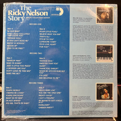 Ricky Nelson - The Ricky Nelson Story (VINYL 3xLP SESSIONS ARI 1003 1976) | Excellent+ (EX+) Near Mint (NM)--