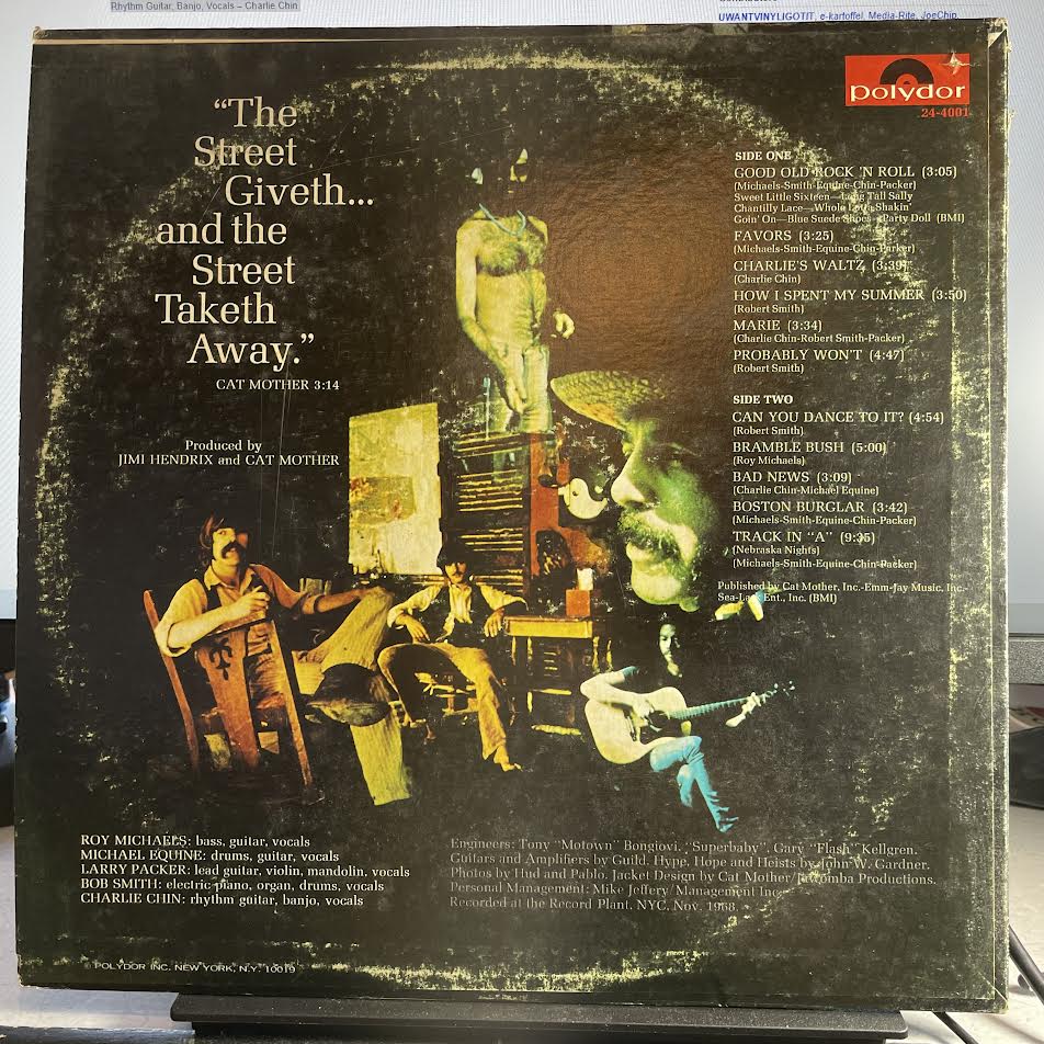 Cat Mother And The All-Night Newsboys - The Street Giveth.. And The Street Taketh Away (VINYL) | Excellent+ (EX+) Very Good Plus (VG+)--