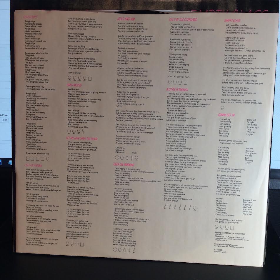 Pete Townshend - Empty Glass (VINYL LP ATCO Records – SD 32-100, ATCO Records – SD 32100) | USED Excellent+ (EX+) Excellent+ (EX+)--