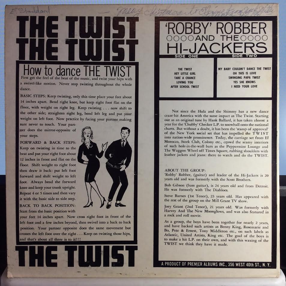 Robby Robber & The Hi-Jackers - The Twist (VINYL) | Excellent+ (EX+) Very Good Plus (VG+)--