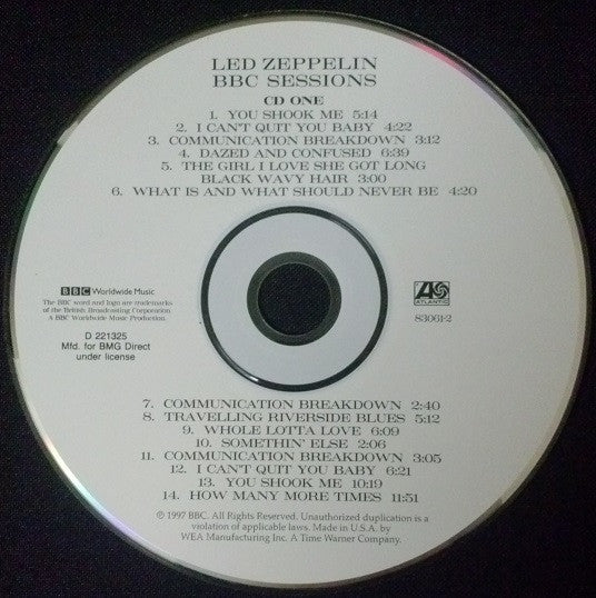 Led Zeppelin - BBC Sessions (2xCD) | Excellent+ (EX+) Excellent+ (EX+)--