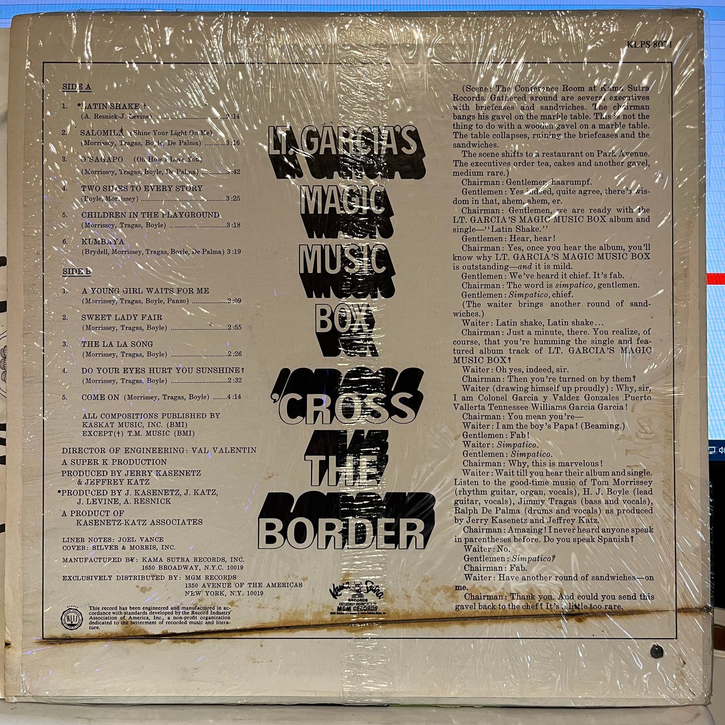 Lt. Garcia's Magic Music Box - 'Cross The Border | Excellent (EX) Very Good Plus (VG+)--