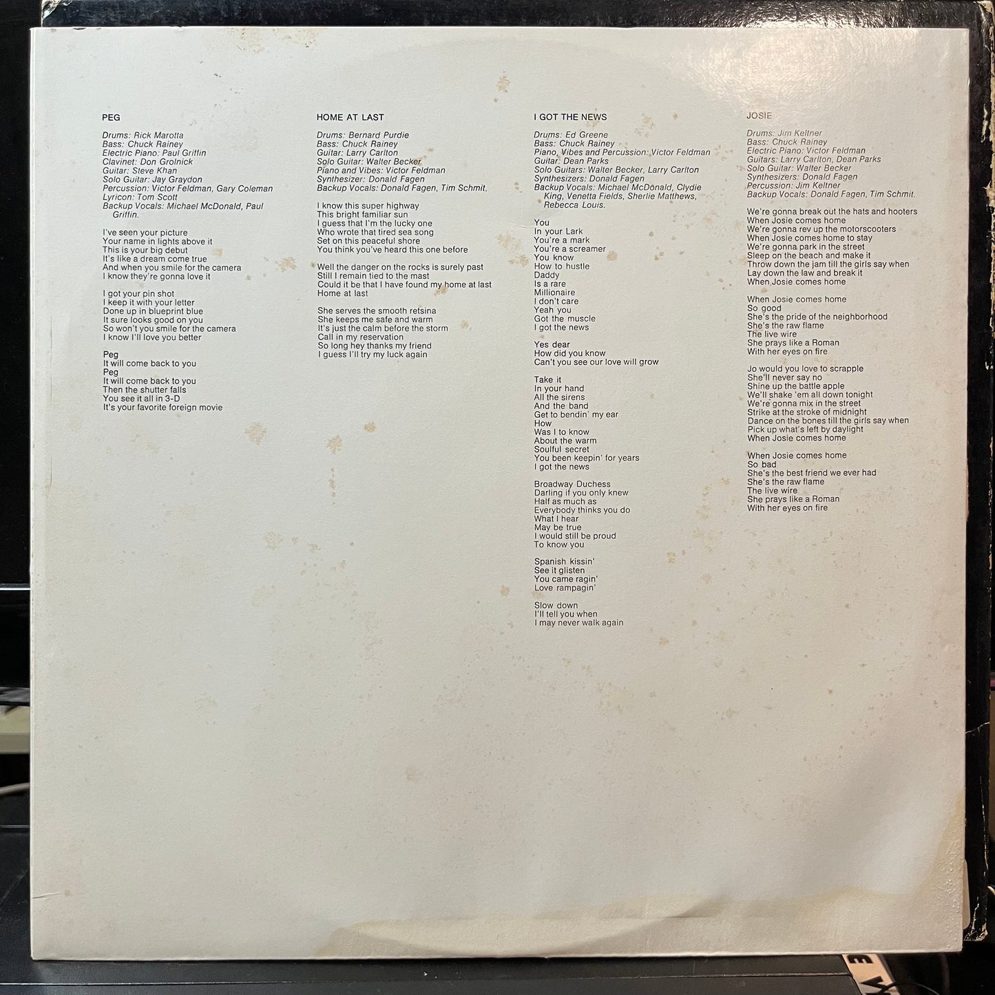 Steely Dan - Aja (VINYL LP ABC AA-1006 1977) | Excellent+ (EX+) Very Good (VG)--