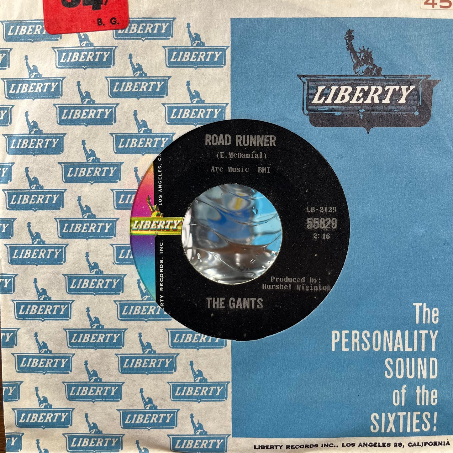 The Gants - Road Runner / My Baby Don't Care (7" VINYL) | Excellent+ (EX+)--