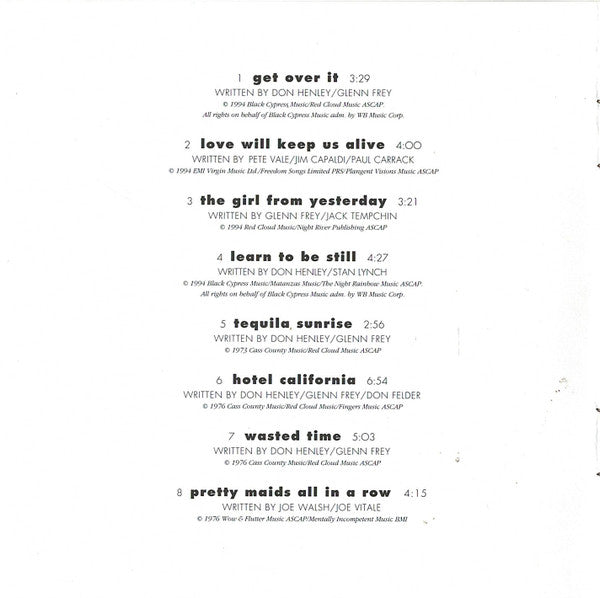 Eagles - Hell Freezes Over (CD) | Excellent+ (EX+)--