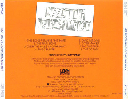 Led Zeppelin - Houses Of The Holy (CD) | Excellent+ (EX+) Near Mint (NM)--