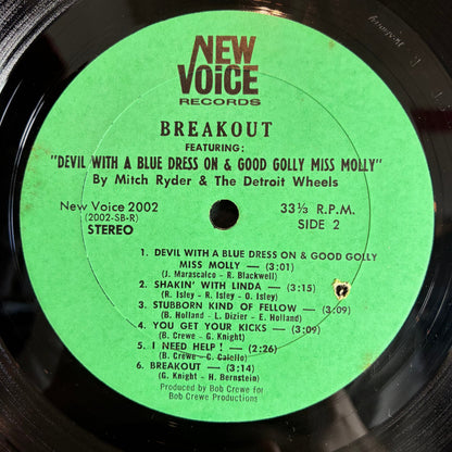 Mitch Ryder & The Detroit Wheels - Breakout…!!! (VINYL) | Excellent+ (EX+) Very Good Plus (VG+)--