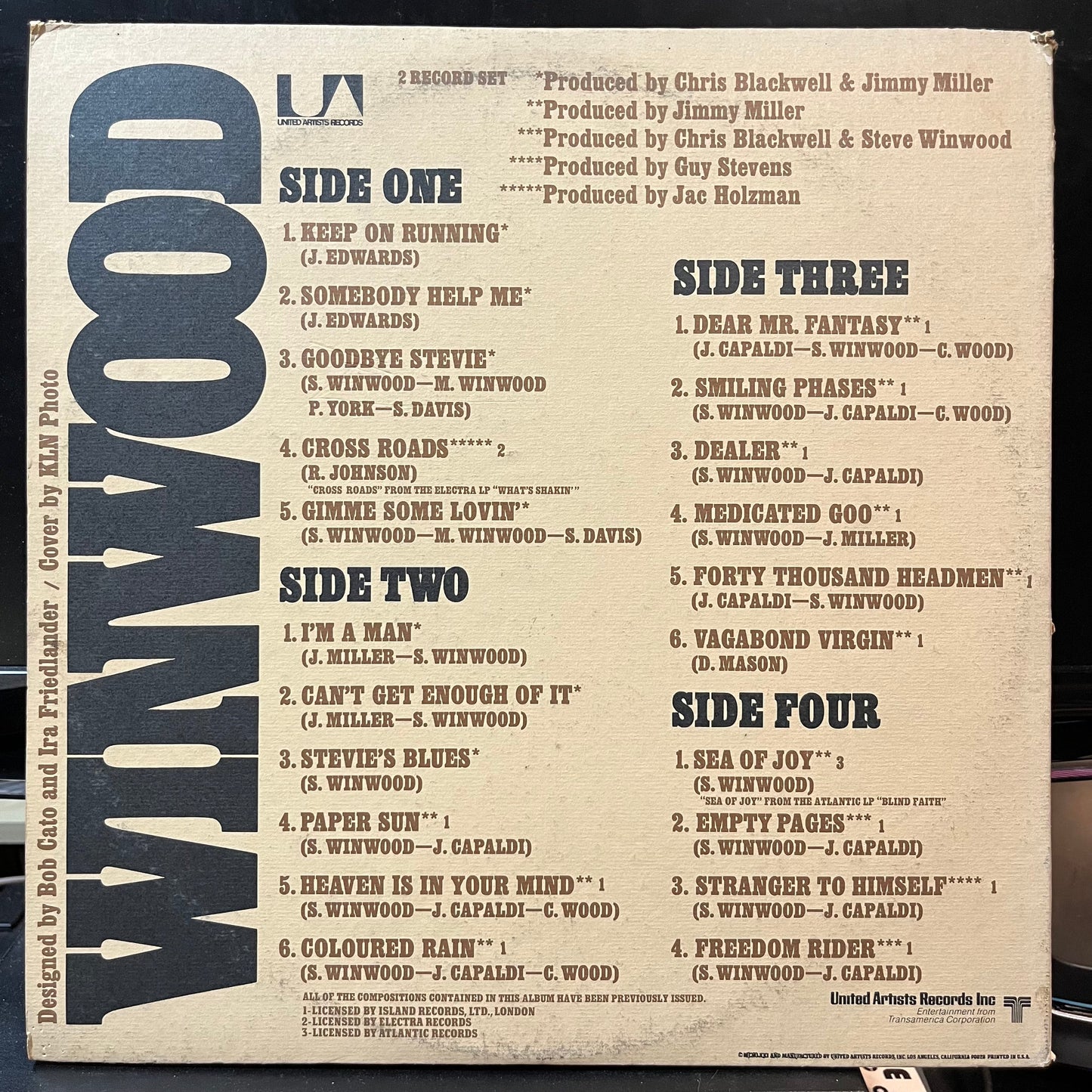 Steve Winwood - Winwood (VINYL 2xLP UNITED ARTISTS UAS-9950 1971) | Excellent+ (EX+) Excellent (EX)--