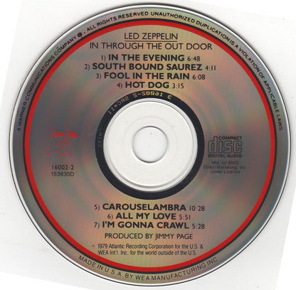 Led Zeppelin - In Through The Out Door (cd) | Excellent (EX) Near Mint (NM)--