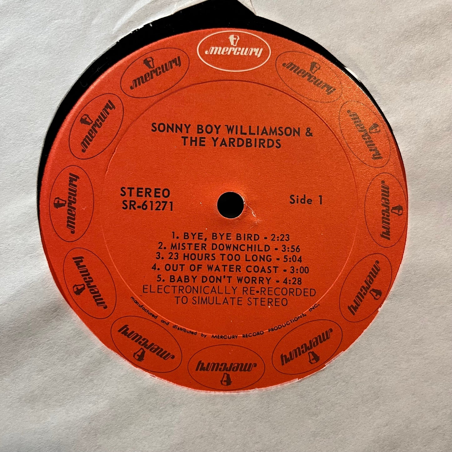 Eric Clapton and The Yardbirds With Sonny Boy Will - Eric Clapton And The Yardbirds Live With Sonny Boy Williamson (VINYL LP MERCURY SR-61271 1970) | Excellent (EX) Very Good (VG)--
