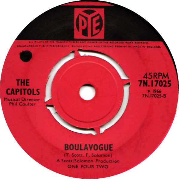 The Capitols (3) - Honey And Wine / Boulavogue (7" VINYL) | Excellent (EX) Excellent (EX)--